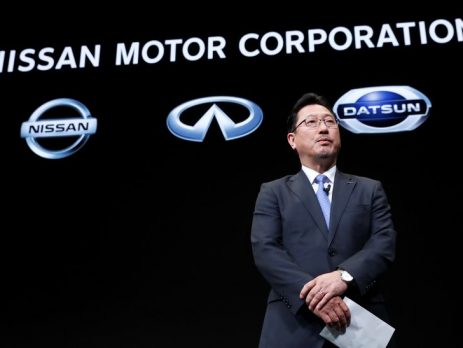 Yoon Seki, stellvertretender Chief Operating Officer von Nissan, bei einer Pressekonferenz in Yokohama