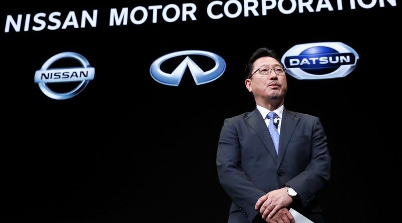 Yoon Seki, stellvertretender Chief Operating Officer von Nissan, bei einer Pressekonferenz in Yokohama